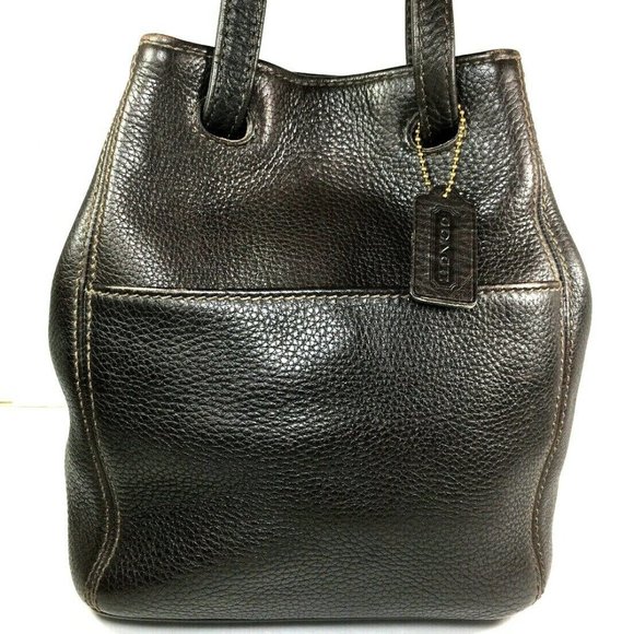 Coach Sonoma 4923 Vintage Small Petite Brown Pebbled Leather Bucket Shoulder Bag - Picture 1 of 12